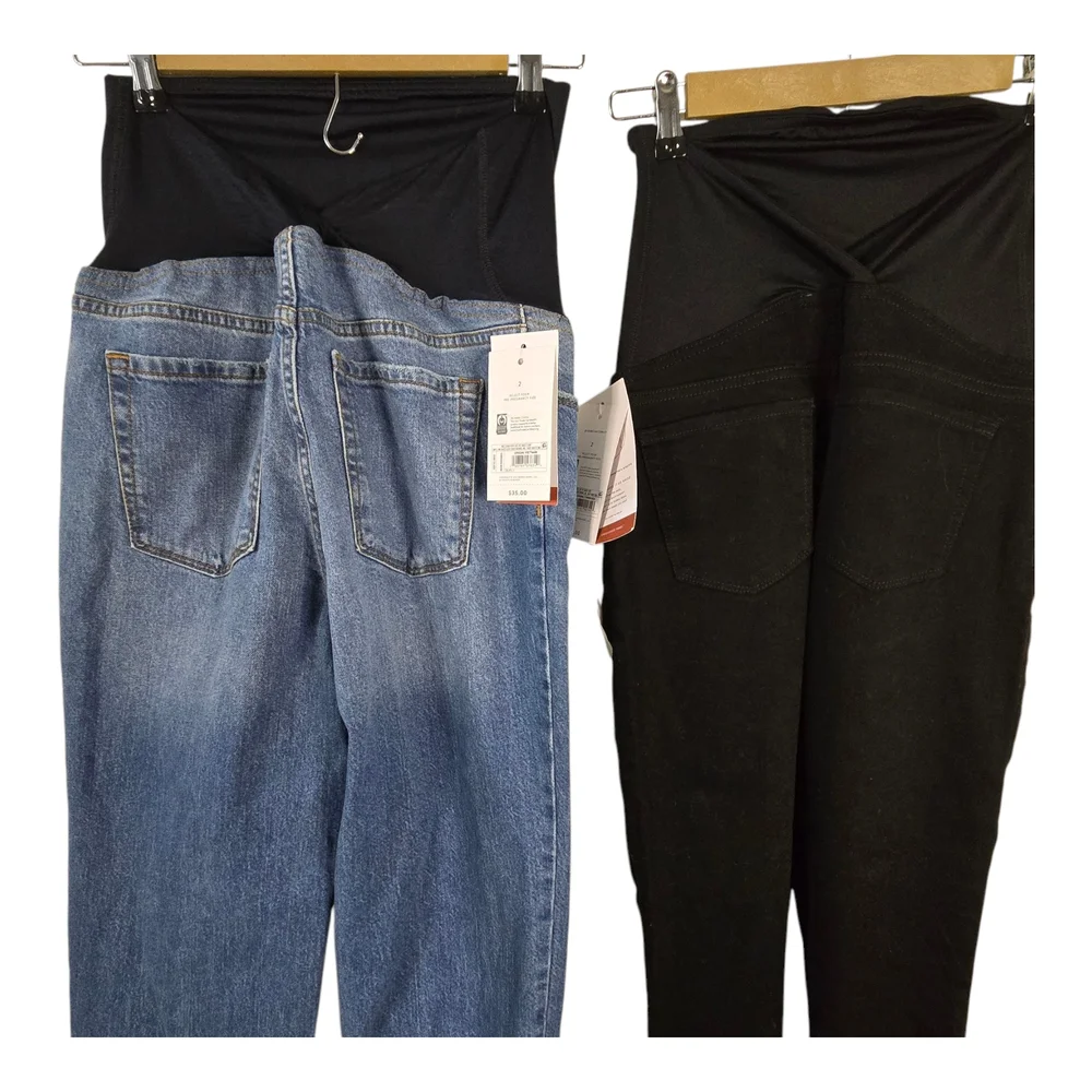 Ingrid & Isabel [Bundle Of 2] Sz 2 Maternity Crossover Panel Jean Leggings/pants